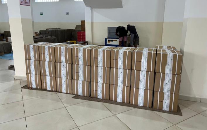 Packed lots ready for shipment